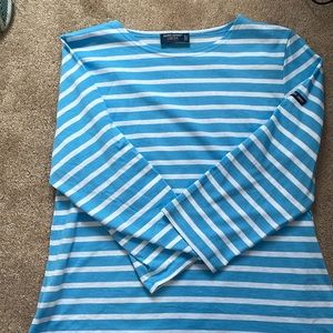 NEVER WORN Saint James blue striped shirt